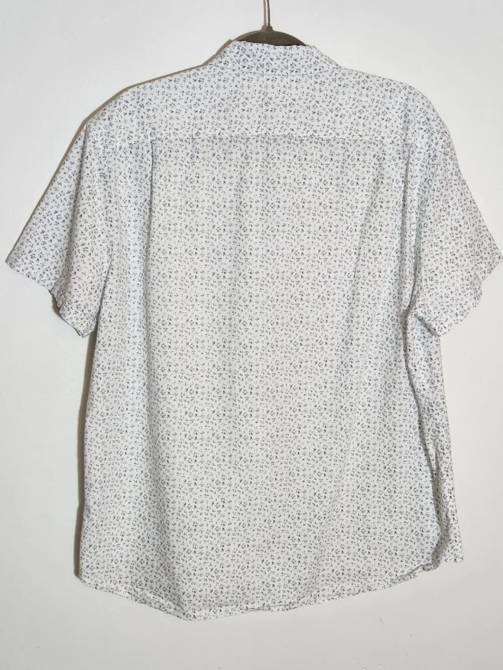 J. Crew White and Navy Print Button Down Shirt Size XL